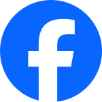 The Facebook logo, a white "f" in a blue circle.